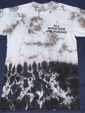 Assholes Live Forever / Tie-Dye Short Sleeve Tee - White/Black/Brown MEDIUM